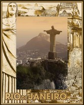 Rio De Janeiro Brazil Laser Engraved Wood Picture Frame Portrait (8 x 10) - £41.99 GBP