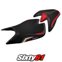 Aprilia Tuono V4 2021 2022 2023 2024 Seat Cover Tappezzeria Italy Flag Black - £198.76 GBP