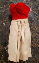 Barbie 977 Silken Flame Red White Dress Satin Vintage Mattel 1960s - $14.95