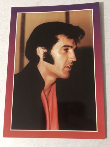 Elvis Presley Vintage Large Postcard Elvis In Black - $4.94