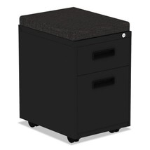 ALE Two-Drawer Metal Pedestal File with Full-Length Pull, Black - £149.80 GBP