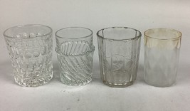 Lot Of 4 Different Vintage Decorative Glass Tumblers - $248.42 MXN