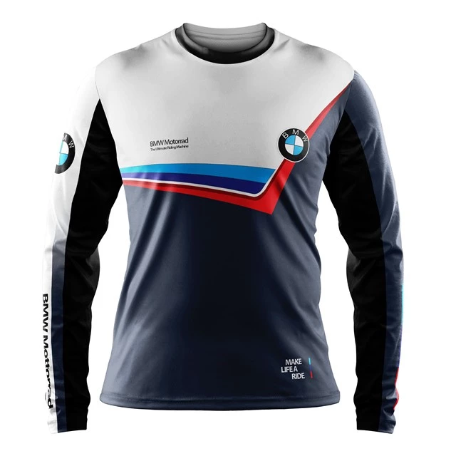 BMW Tshirt Made Life A Ride - Long Sleeve High Quality Sublimation Custo... - $1,197.85 MXN