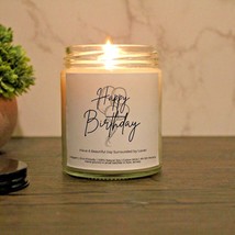 Happy Birthday Custom Candle | Personalized Birthday Gift For His Or Her - £14.22 GBP
