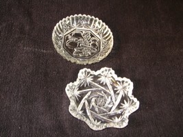 Vintage American Brilliant Period Clear Cut Crystal Glass Finger Bowl, Dish - £19.35 GBP