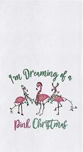 Gallerie Ii Pink Flamingos Christmas Tree Towel Christmas Holiday Decor - £8.62 GBP