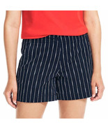 Nautica Women&#39;s Plus Size 18 Navy White Pin Stripe Shorts NWT - £14.11 GBP