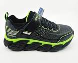 Skechers Tech Grip Charcoal Black Lime Kids Size 12 Waterproof Sneakers - $44.95