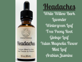 HEADACHES Herbal Tincture Blend / Liquid Extract / Organic Apothecary Herbs - £15.14 GBP