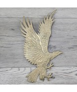 Vintage Brass Flying Eagle Hanging Wall Decor Plaque 14.5” x 8.25” (B) - £22.88 GBP