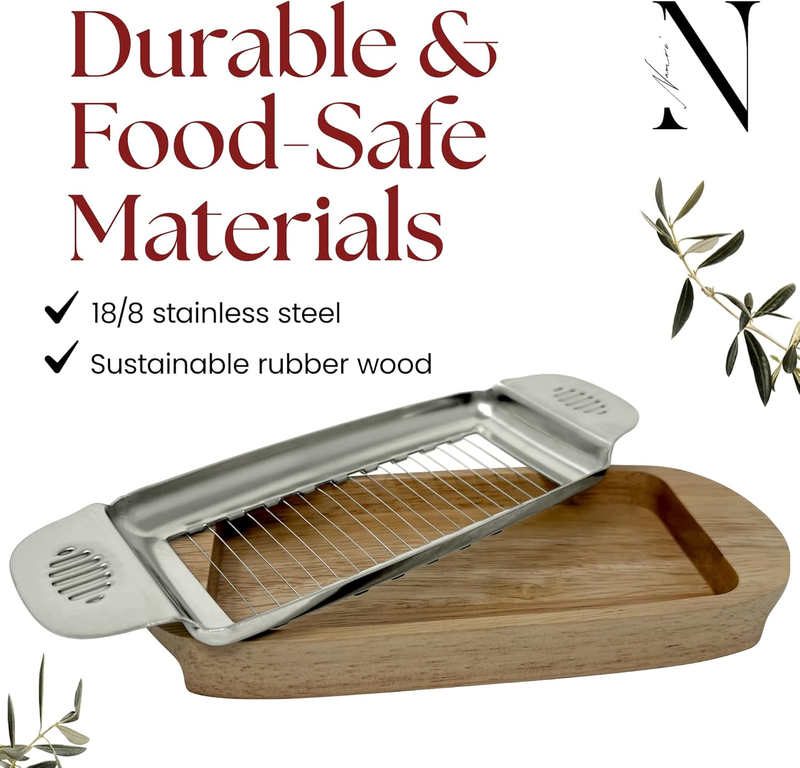 Butter and Cheese Slicer |Cutter with Wooden Storage Tray |Multipurpose Handheld Item image 5