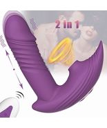 Wearable Thrusting Vibrator Clit Sucking Dildo G-Spot Massager Sex Toy L... - £56.45 GBP