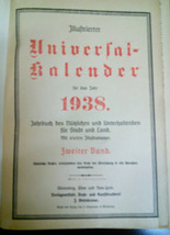 Universal Kalender Fur Haus und Familie Fur das Jahr 1934,1937 and 1938 image 7