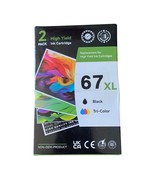 67XL 67 XL Ink Cartridge For HP DeskJet 2700 2755 2852 2855 4152 4155e P... - $350.62 MXN