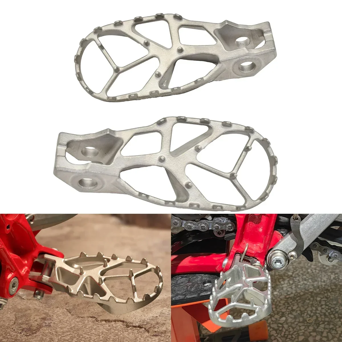 Motorcycle Foot Pegs FootRest Footpegs Rests Pedals For KTM EXC EXCF 250... - $44.22