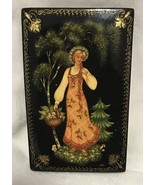 Vintage 1976 Soviet Union Lacquer Box Alenushka  Fairy Tale USSR Trinket... - $78.39