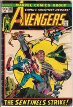 The Avengers Comic Book #103 Marvel Comics Group 1972 VERY GOOD - £11.55 GBP