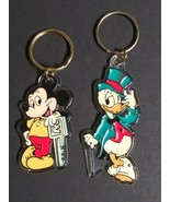 Walt Disney Productions Mickey &amp; Donald Key Ring Acrylic Vintage 3&quot; Keyc... - $29.99