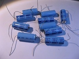 Electrolytic Capacitor Nichicon 330uF 25V Axial - NOS Qty 10 - £4.55 GBP