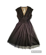 NWT Coldwater Creek Women 10 Black Lace Sleeveless Lined Dress Pleat Ret... - $59.35