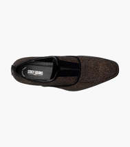 Stacy Adams Starleigh Rhinestone Plain Toe Slip On Black and Gold 25685-715 image 4