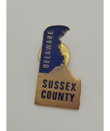 Sussex County Delaware Collectible Souvenir Lapel Hat Pin State Shaped - $19.60