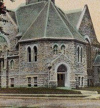c1910 M E Church Greenfield Ohio Methodist Episcopal Postcard Vintage Street Vie - £13.63 GBP