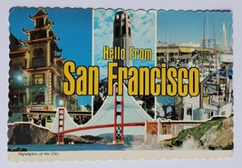 1983 SAN FRANCISCO CITY HIGHLIGHTS POSTCARD VINTAGE TRAVEL USA STAMPED D... - £9.56 GBP