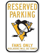 Pittsburgh Penguins 11&quot; by 17&quot; Reserved Parking Plastic Sign - NFL - £11.45 GBP