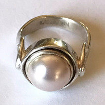 Beautiful Kameleon .925 Sterling Silver Pearl  Ring Size 6 - £43.90 GBP