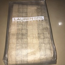 Ralph Lauren &quot;Lauren Spa&quot; 2pc Standard Pillowcases Set Basketweave TAN/BR Bnip - £71.14 GBP