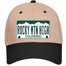 Rocky Mountain High Colorado Novelty Khaki Mesh License Plate Hat - $28.99