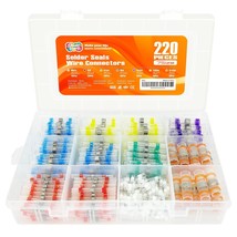 220Pcs(7Size) Heat Shrink Solder Seal Wire Connectors Kit Wire Repair Soldering - £23.79 GBP