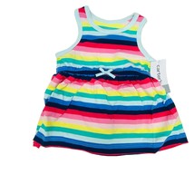 Carters Baby Girls Rainbow Striped Cotton Sundress - £10.38 GBP