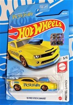 Hot Wheels 2021 Factory Set Mattel Games #149 '10 Pro Stock Camaro Yellow w 5SPs - $3.47