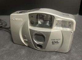 Canon Sure Shot OWL PF Date 35mm Point and Shoot Film Camera Silver Tested - £37.24 GBP