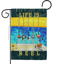 Life Is Reel Garden Flag Fishing 13 X18.5 Double-Sided House Banner - £15.92 GBP