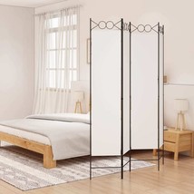  4-Panel Room Divider White 63&quot;x78.7&quot; Fabric - $118.79