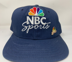 AJD USA Vintage NBC Sports Snapback Baseball Cap with Pin Blue &amp; White - £28.76 GBP