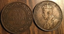 1918 Canada Large Cent Penny Coin - Condition G Or Better - £2.00 GBP