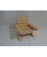 Wood Wooden Dollhouse Pool / Yard / Deck Chair - £4.68 GBP