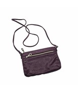 Relic Women&#39;s Crossbody Purple Pebbled Leather Purse Handbag Zipper Pocket - $329.09 MXN