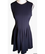 KARL LAGERFELD PARIS SMALL DRESS SHEALTH POCKETS PLEADED LINED ZIP BLUE - £22.60 GBP