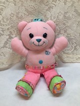 Vintage Doodle Teddy Bear Plush Stuffed Animal Toy Pink - £5.30 GBP