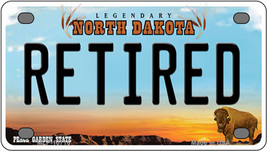 Retired North Dakota Novelty Mini Metal License Plate Tag - $284.59 MXN