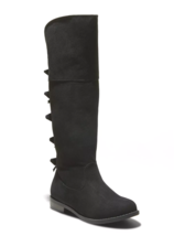 Cat &amp; Jack Black Faux Suede Leora Zipper Ankle Riding Boots - $36.64