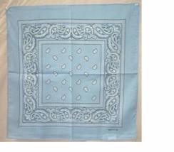 K&#39;s Novelties Wholesale Lot of 6 22&quot; x 22&quot; Paisley Light Blue Bandanna - £12.28 GBP