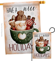 Hot Coco Gnome Flags Set Winter Wonderland 28 X40 Double-Sided House Banner - £39.79 GBP