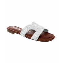 RAMPAGE Womens Ophelia H Band Sandals with Faux Crocodile, Silver, Size 9.5 - £20.25 GBP