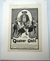 Vintage 1904 Quaker Oats &quot;Their Favorite&quot; Cosmopolitan Print Ad Protein Cereal - £10.95 GBP